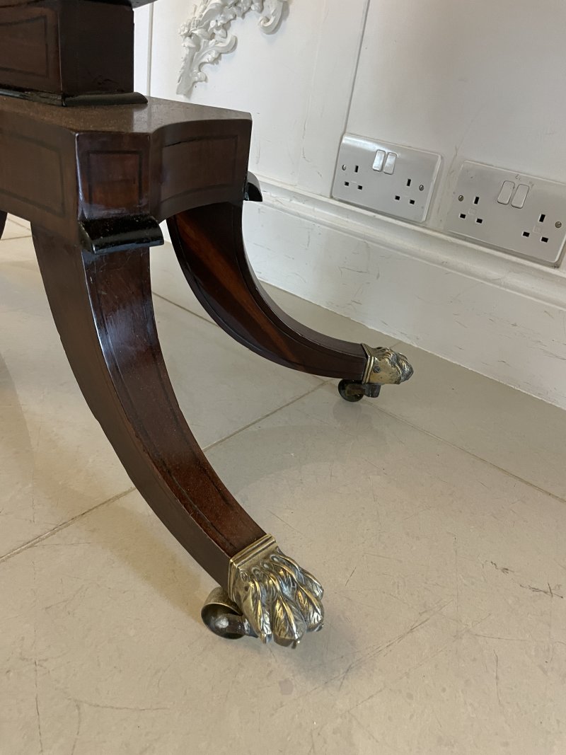 Outstanding Quality Antique Regency Mahogany Card/Console Table - Image 15